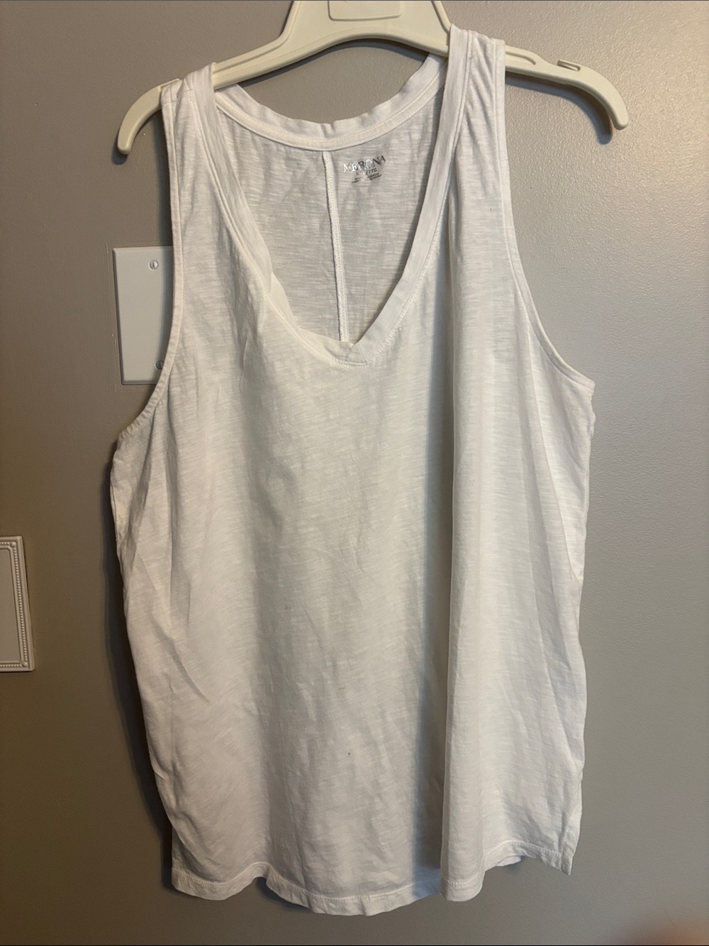 Merona White V-Neck Tank Top